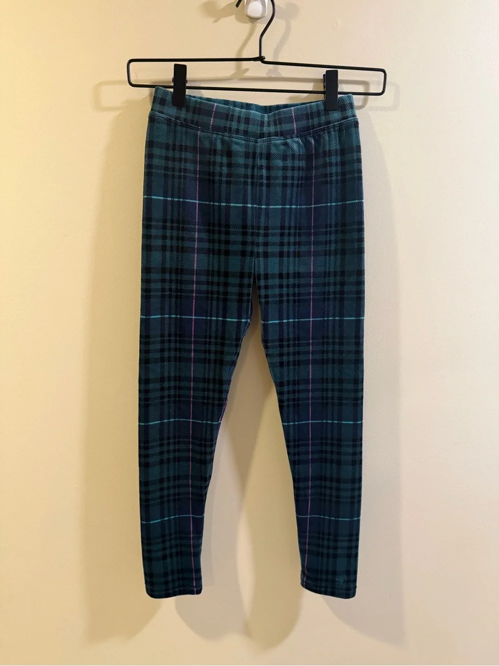 Vineyard Vines Teal and Black Plaid Leggings